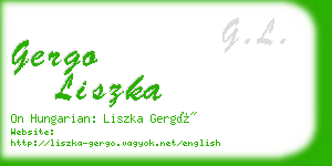 gergo liszka business card